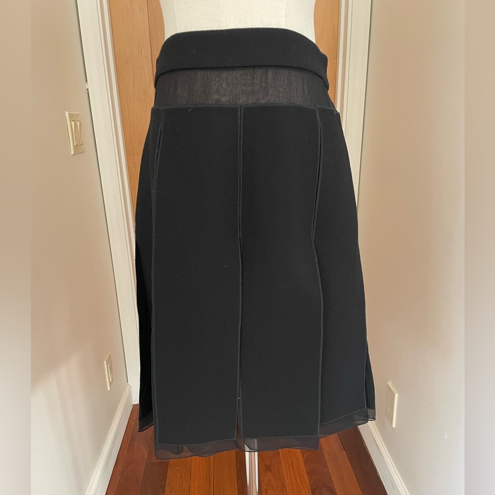 Vintage Prada Black Pleated Skirt - Size 40